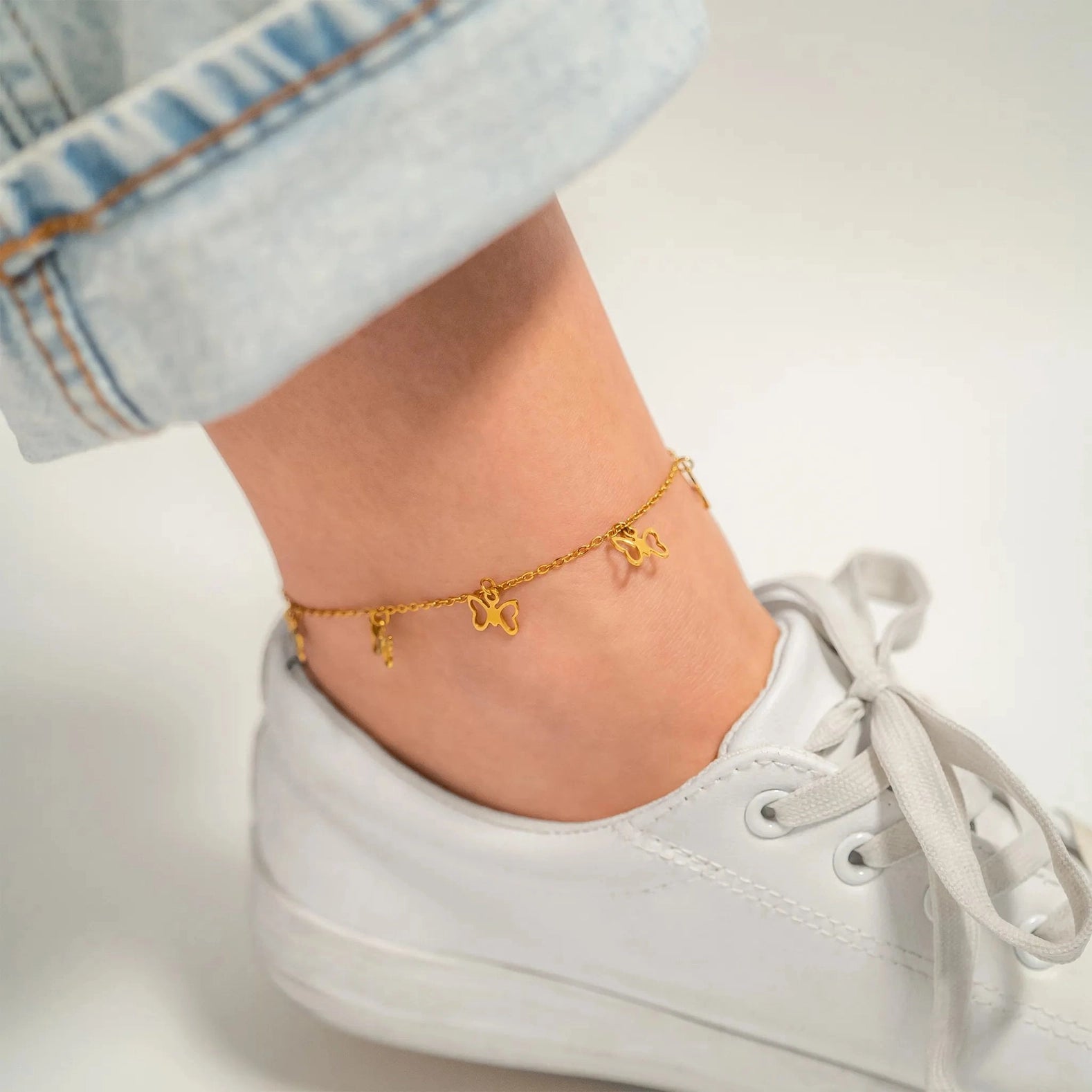 Butterfly Charm Anklet