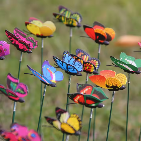 Small Colorful Butterfly Garden Stakes